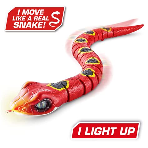 Snapklik.com : Robo Alive Slithering Snake Series 3 Red By ZURU Battery ...