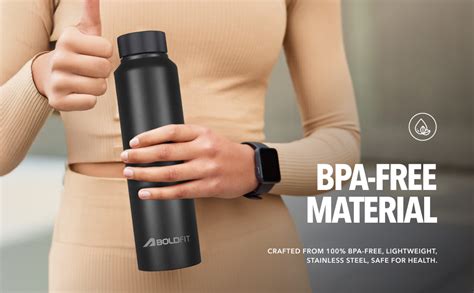 Boldfit Water Bottles Stainless Steel Water Bottle 1 Litre for School ...