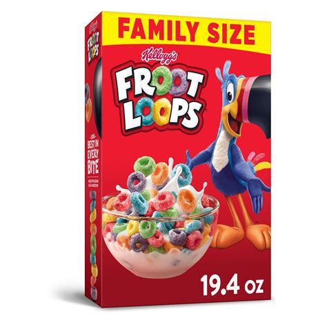 Kellogg's Froot Loops Breakfast Cereal, Fruit Flavored, Breakfast ...