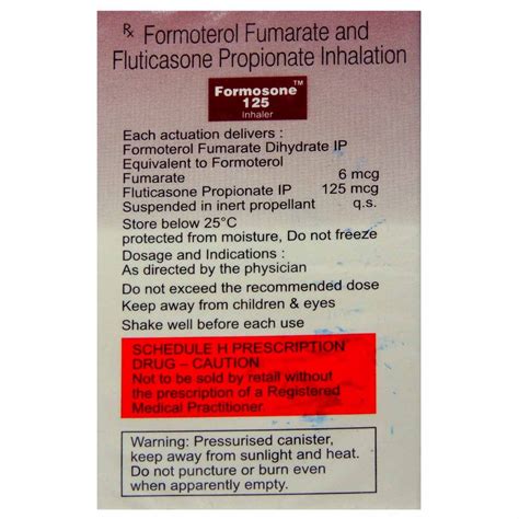 Formosone 125 Inhaler 120 mdi Price, Uses, Side Effects, Composition ...