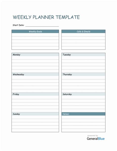 Weekly Planner Example 的图像结果