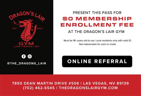 $0 Gym Membership Enrollment Fee - Dragon's Lair Gym - Las Vegas