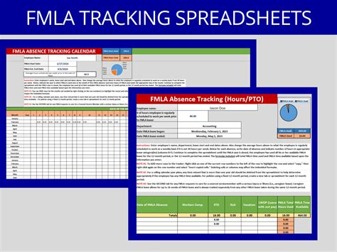 FMLA Absence Calendar and Hours Tracking Spreadsheets excel Templates ...