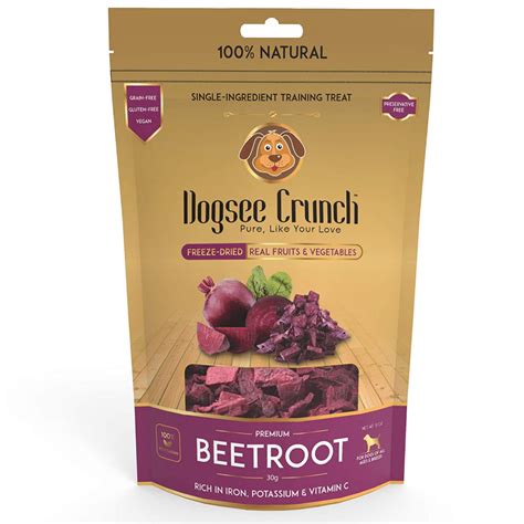 Buy Dogsee Crunch Freeze Dried Beetroot Dog Treats online at Supertails.com