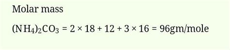 Calculate the Molecular Mass of the following: 3 Atomic Mass of N=14, H ...