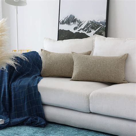 Buy Khooti Rectangular Jute Cushion Cover, Throw Pillow Cover for ...
