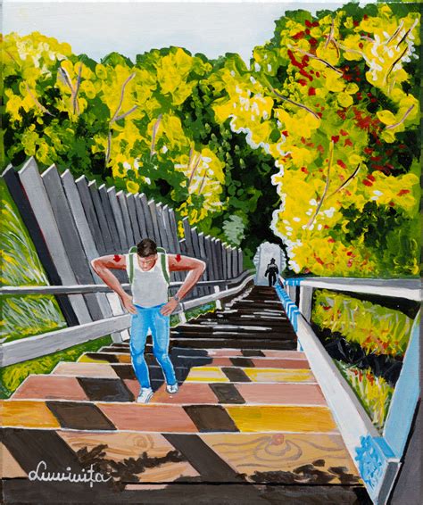 Santa Monica Steps (SOLD) - Luminita Serbanescu Art