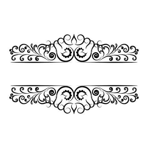 Vector vintage royal title border or text frame ornament elements ...