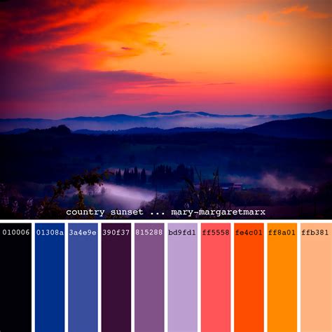 Stunning Sunset Color Palette Inspo