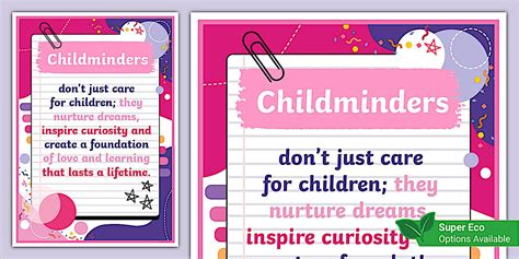 Childminders Don’t Just… Inspirational Poster - Twinkl