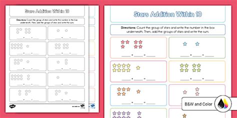 Super Star Math Worksheet | Resource | Twinkl USA