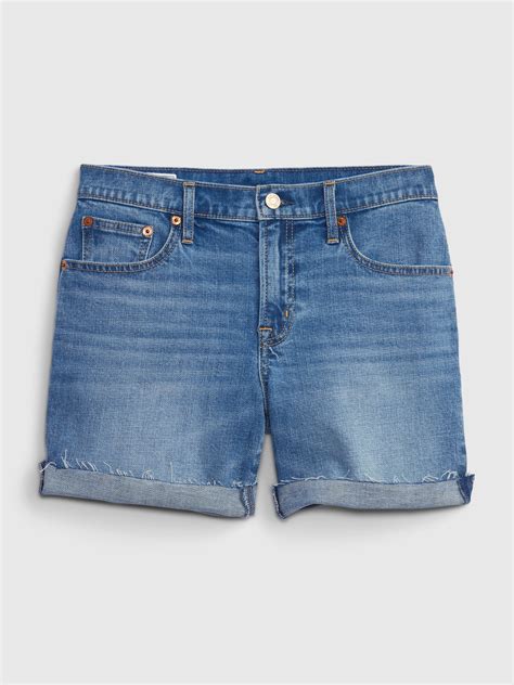 5" Mid Rise Denim Girlfriend Shorts | Gap