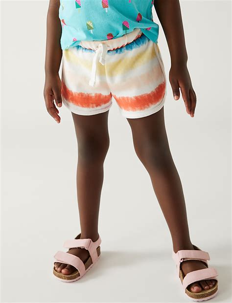 Buy Pure Cotton Tie Dye Shorts at Marks & Spencer
