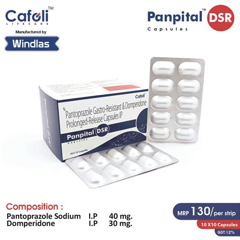 Domperidone 30mg Pantoprazole 40mg Capsule - Domperidone (30mg ...
