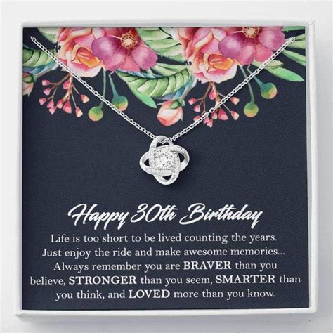 30Th Birthday Necklace Gift For Her, 30Th Birthday Necklace For Women ...
