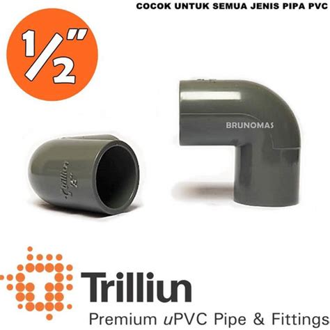 Jual KNEE 1/2 inchi TRILLIUN - ELBOW Keni bengkok sambungan paralon ...