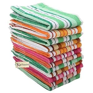 Khillayox Cotton Unisex Anti-Bacterial Medium Size Hand Towel - 400 GSM ...