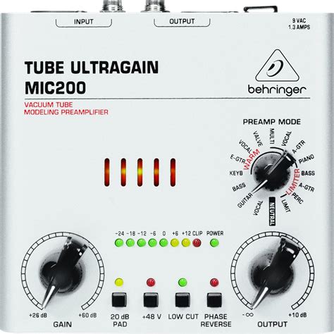 Behringer TUBE ULTRAGAIN MIC200 : Amazon.in: Musical Instruments