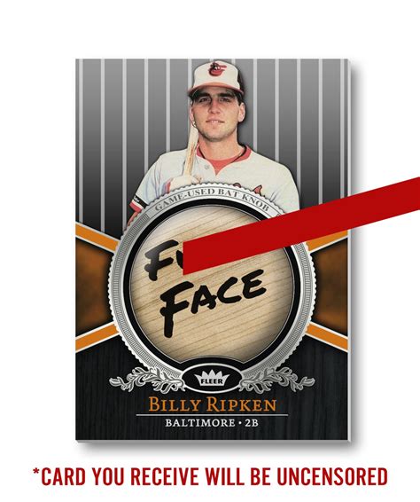 Bill Billy Ripken F*** Face 1989 Fleer Error Novelty ACEO Game Used Bat ...