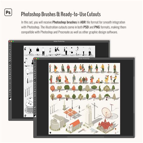 Procreate & Photoshop Multi View Mapping Diagram Brushset ...