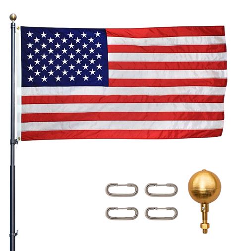 Titan Telescoping Flag Poles 25ft Dark Bronze Made In Usa | Desertcart ...