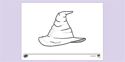 =hat with brim colouring sheet | Colouring Sheet - Twinkl