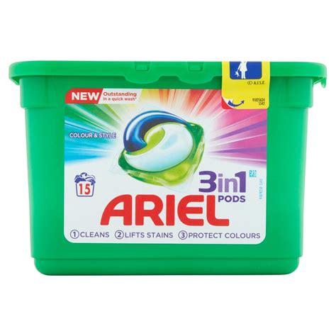 Buy Ariel 3 in 1 Liquid Detergent Pods 15's Colours Online at Low ...