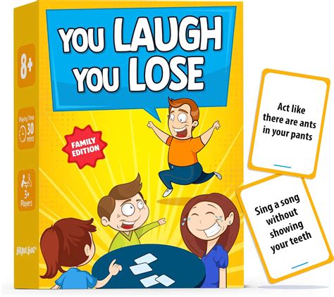 Amazon.com: BRAVEBUG You Laugh You Lose Game - Funny Charades Kids ...