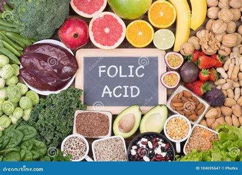 Folic Acid Food Sources, Top View Stock Image - Image of sources, grapefruit: 104695647