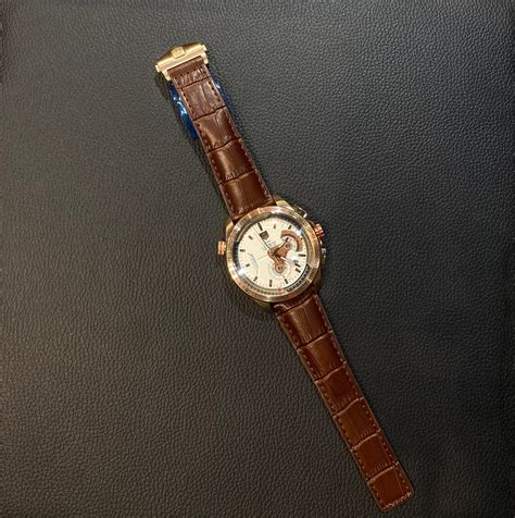Gat Brown Strap White Dial Heavy Japanese Machinchery Men’s Watch 4008 ...