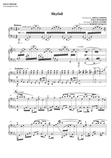 Adele-Skyfall Sheet Music pdf, - Free Score Download ★
