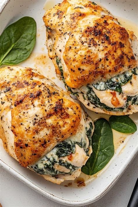 Spinach Stuffed Chicken Breast | RecipeCoo