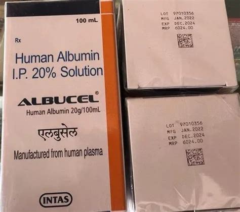 Human Albumin - Human Normal Albumin I.p. Alburel T Reliance Wholesale ...