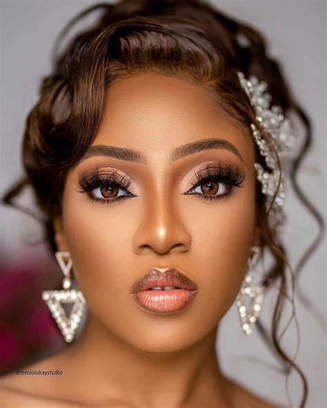 bridal makeup on black skin