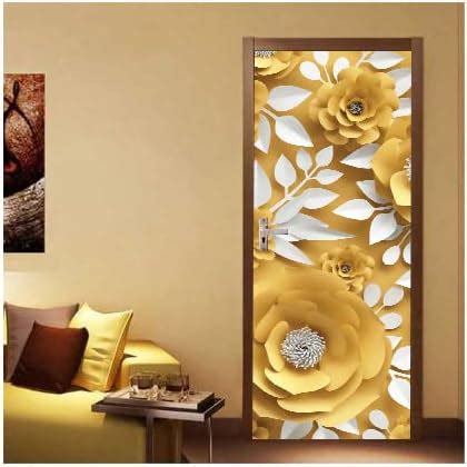 Creative Print Solution Sunflower Design Sticker Wallpaper For Door ...