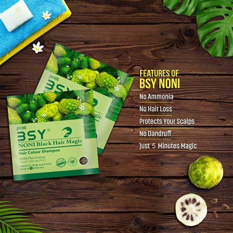 BSY Noni Black Hair Magic (12 ml X 12 Sachet) | Hair Color | Hair Dye ...