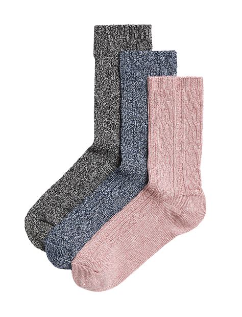 Buy 3pk Sumptuously Soft™ Thermal Socks at Marks & Spencer
