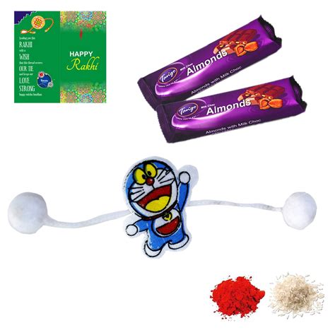 Visabhu 1 Kid Doremon Rakhi for Kids Brother/Sister With Chocolate ...
