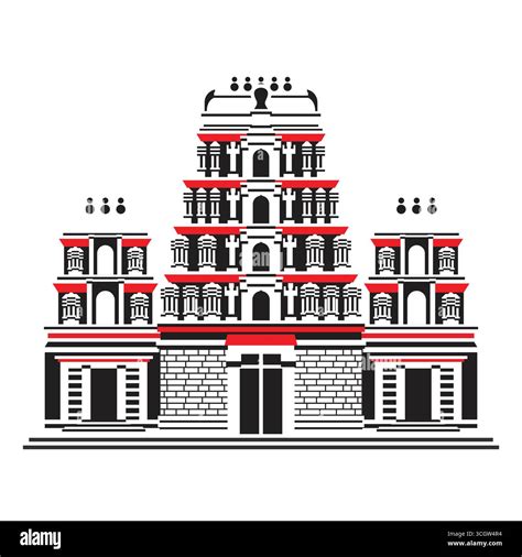 Traditional asian architecture red Stock Vector Images - Alamy
