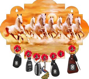 Urban handicrafts 7 Horse beautiful Wooden Wood Key Holder Price in ...