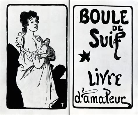Frontispiece and Title Page for 'Boule de Suif' by Guy de Maupassant ...