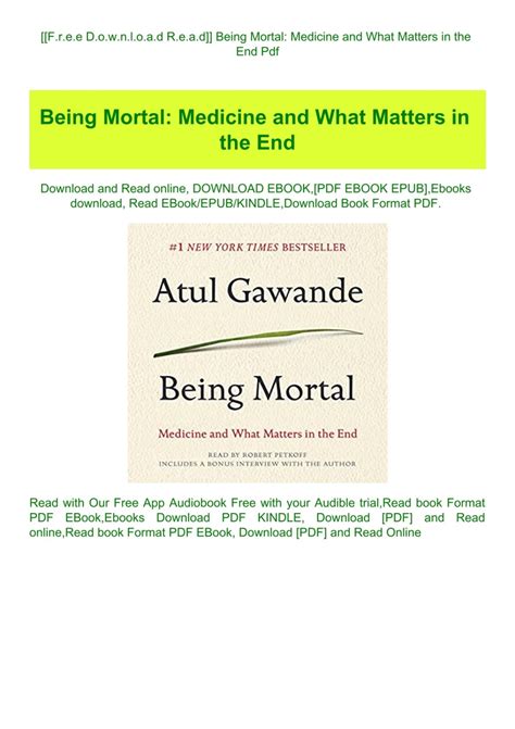 [[F.r.e.e D.o.w.n.l.o.a.d R.e.a.d]] Being Mortal Medicine and What ...