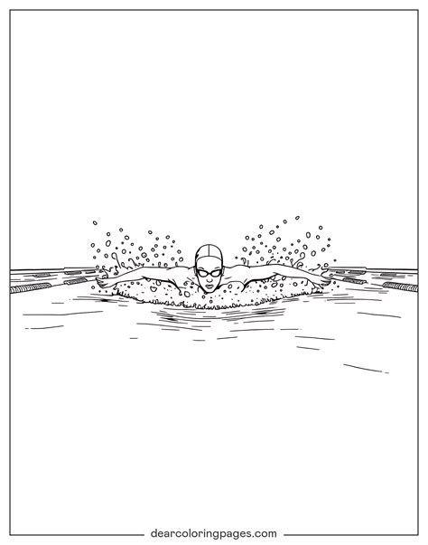 Swimming Coloring Pages 的图像结果