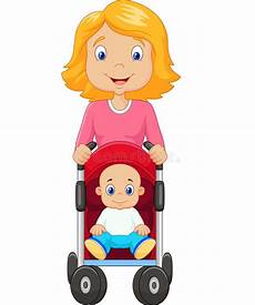 Baby In Clipart by A Pushing A Baby Stroller Stock Vector Baby In Clipart