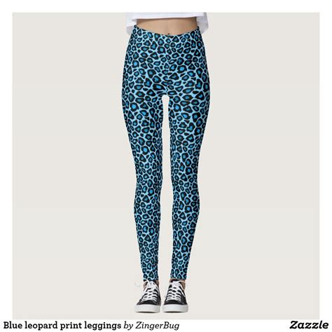 Blue leopard print leggings | Zazzle | Leopard print leggings, Printed ...