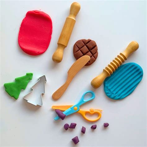Buy Lattooland Play Dough Tools |Wooden Tools for Clay |Montessori Toys ...