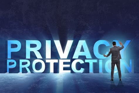 The Privacy Protection Concept In Modern It Technology Stock Image ...