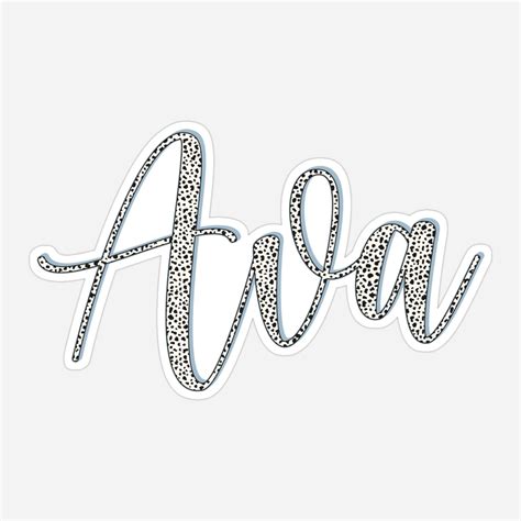 "Ava name, Dalmatian pattern Ava first name" Sticker for Sale by Danylo ...