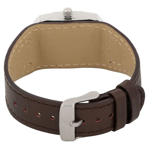 Buy Online Fastrack Quartz Analog Black Dial Leather Strap Watch for ...