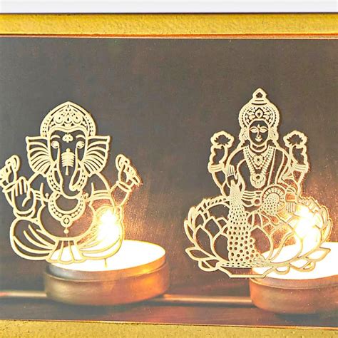 Buy Dhyana Lakshmi and Ganesha Stencil with T-Light Holders from Home ...